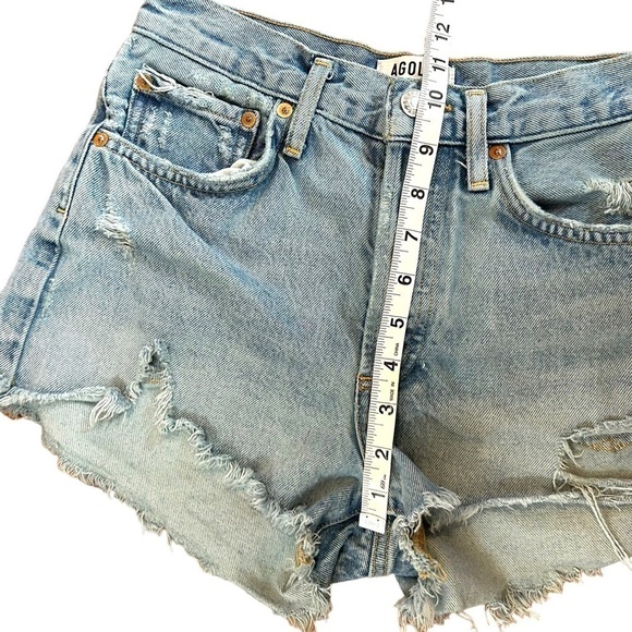 Agolde Parker Vintage Cut Off Distressed Jean Shorts - Picture 11 of 12